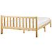 Letto Matrimoniale Legno Chiaro 140 X 200 Cm Florac - Foto miniatura 7