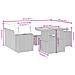 Set Divani Da Giardino 7 Pz Con Cuscini Grigio In Polyrattan - Foto miniatura 2