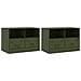 Mobili Tv 2 Pz Verde Oliva 67x39x44 Cm In Acciaio - Foto miniatura 2