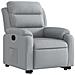 Poltrona Alzapersona Reclinabile Grigio Chiaro In Tessuto - Foto miniatura 3