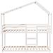 Letto a Castello con Tetto Bianco 80x200 cm Legno Massello Pino - Foto miniatura 4