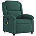 Poltrona Massaggiante Reclinabile Elettrica Verde Scuro Velluto - Foto miniatura 4