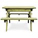 Lusso Casadino -  Tavolo Da Picnic Per Bambini Con Panche 90x90x58 Cm In Pino - Foto miniatura 1