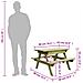Lusso Casadino -  Tavolo Da Picnic Per Bambini Con Panche 90x90x58 Cm In Pino - Foto miniatura 7