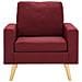 Poltrona In Tessuto Rosso Vino - Foto miniatura 2