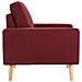 Poltrona In Tessuto Rosso Vino - Foto miniatura 3