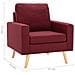 Poltrona In Tessuto Rosso Vino - Foto miniatura 6