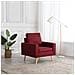 Poltrona In Tessuto Rosso Vino - Foto miniatura 7