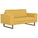 Divano A 2 Posti In Tessuto Giallo - Foto miniatura 1