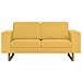 Divano A 2 Posti In Tessuto Giallo - Foto miniatura 2