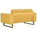 Divano A 2 Posti In Tessuto Giallo - Foto miniatura 3