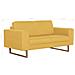 Divano A 2 Posti In Tessuto Giallo - Foto miniatura 7