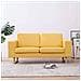 Divano A 2 Posti In Tessuto Giallo - Foto miniatura 8