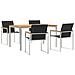 Set da Giardino 5 Pezzi in Legno Massello di Acacia , Tavolo da Pranzo Esterno 150x90x75 cm in Legno Massello di Acacia - Foto miniatura 1