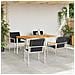 Set da Giardino 5 Pezzi in Legno Massello di Acacia , Tavolo da Pranzo Esterno 150x90x75 cm in Legno Massello di Acacia - Foto miniatura 4