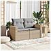 Divano da Giardino con Cuscini a 2 Posti Beige in Polyrattan - Foto miniatura 3