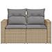 Divano da Giardino con Cuscini a 2 Posti Beige in Polyrattan - Foto miniatura 4