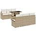 Set divani giardino  7 pezzi con cuscini beige in poly rattan, Divano giardino  2 posti con cuscini beige in poly rattan - Foto miniatura 1