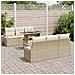 Set divani giardino  7 pezzi con cuscini beige in poly rattan, Divano giardino  2 posti con cuscini beige in poly rattan - Foto miniatura 3