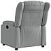 Poltrona Elettrica Reclinabile Grigio Chiaro in Tessuto - Foto miniatura 5