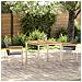 Set pranzo giardino  3 pezzi legno massello di acacia, Tavolo pranzo esterno  90x90x74.5 cm legno massello di acacia - Foto miniatura 4
