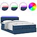 Pouf Letto con Materasso e LED Blu 140x190 cm - Foto miniatura 5