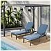 Mobili Da Salotto Con Chaise Longue, Con Cuscino In Cotone Impermeabile Blu, Alluminio Antiruggine Reclinabile Regolabile (1 Pz) - Foto miniatura 2