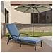 Mobili Da Salotto Con Chaise Longue, Con Cuscino In Cotone Impermeabile Blu, Alluminio Antiruggine Reclinabile Regolabile (1 Pz) - Foto miniatura 1