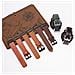 Cinturino In Vera Pelle Stile Retrò Compatibile Con Garmin Fenix 8/fenix 7x /fenix 3 Brown 22 Mm - Foto miniatura 3