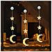 Decorazioni Natalizie Luminose Con Ventose Stelle E Luna Led - Foto miniatura 1