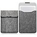 Borsa Verticale Per Laptop Con Supporto - Universale 15/16 Pollici, Compatibile Con Macbook Pro/air, Pelle Pu Grigia - Foto miniatura 4