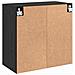 Armadietto a muro Rovere nero 60 x 31 x 60 cm Legno multistrato - Foto miniatura 8