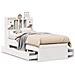 Letto Libreria senza Materasso Bianca 90x200 cm Legno di Pino - Foto miniatura 1