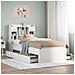 Letto Libreria senza Materasso Bianca 90x200 cm Legno di Pino - Foto miniatura 2