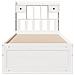 Letto Libreria senza Materasso Bianca 90x200 cm Legno di Pino - Foto miniatura 4