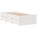 Letto Libreria senza Materasso Bianca 90x200 cm Legno di Pino - Foto miniatura 6