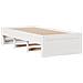 Letto Libreria senza Materasso Bianca 90x200 cm Legno di Pino - Foto miniatura 7