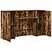 Banco Reception Rovere Fumo 180x50x103,5cm in Legno Multistrato - Foto miniatura 6