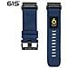 Cinturino In Nylon Blu A Sgancio Rapido Compatibile Con Garmin Fenix 8/7x/6x/epix Pro  22 Mm - Foto miniatura 1