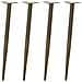 Gambe per Tavolo Consolle Forma Conica 4 pz Acciaio Naturale 72-73 cm Acciaio - Foto miniatura 1