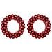 Corone di Palline di Natale 2 pcs Rosso 33 x 33 x 7 cm - Foto miniatura 1