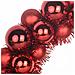 Corone di Palline di Natale 2 pcs Rosso 33 x 33 x 7 cm - Foto miniatura 6