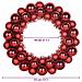 Corone di Palline di Natale 2 pcs Rosso 33 x 33 x 7 cm - Foto miniatura 8