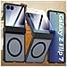Custodia Con Anello Magnetico Per Samsung Galaxy Z Flip7, Cover Protettiva Completa In Pc Black - Foto miniatura 2