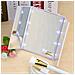 Specchio Da Trucco Tri-fold Con Luce, Specchio Portatile Con Supporto Regolabile White - Foto miniatura 4