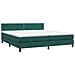 Letto a Molle con Materasso e LED Verde Scuro 180x220 cm Velluto - Foto miniatura 5