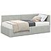Struttura Letto Angolare con Materasso 2 pcs Grigio chiaro - Foto miniatura 1
