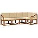 Set di divani con cuscino 5 pcs Naturale e Beige - Foto miniatura 1