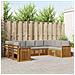 Set divani con cuscino 9 pcs Grigio Naturale e Chiaro - Foto miniatura 2