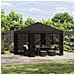 Gazebo da giardino con pareti laterali 3 x 3 m Antracite - Foto miniatura 2